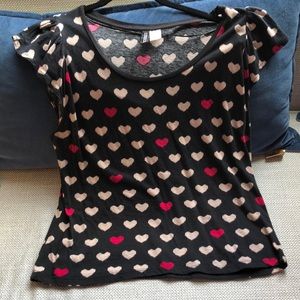 Heart print T-shirt